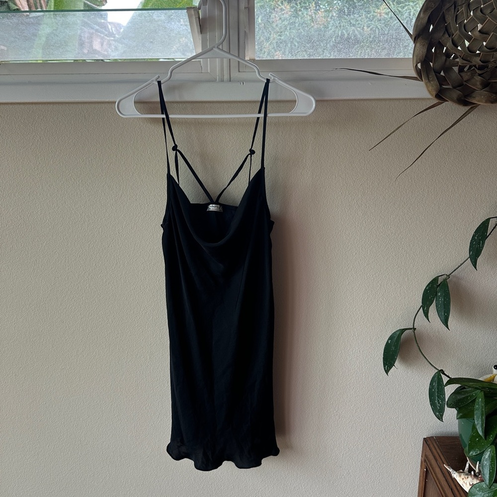 Free People Black Slip Dress
